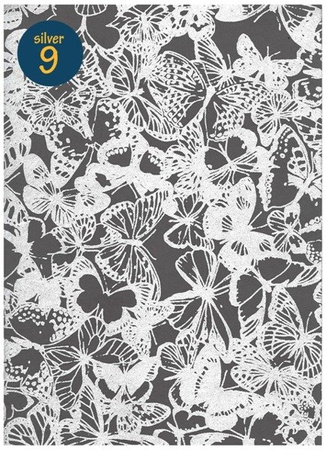 Papier bawełniany ozdobny EFEKT SILVER DELICATE mix wzorów 1 arkusz happy color
