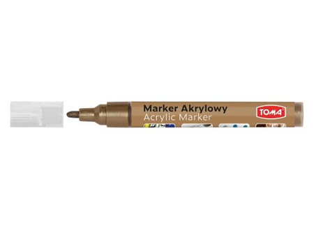 Marker akrylowy z okrągłą końcówką BRĄZOWY TOMA