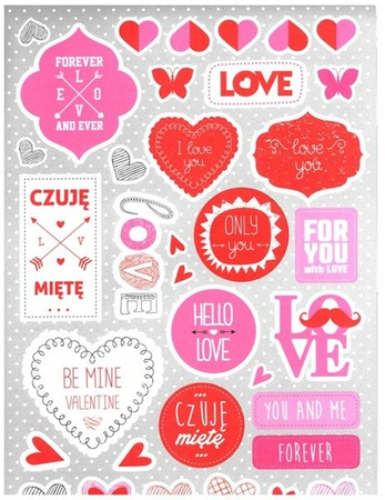 Papier do scrapbookingu jednostronny A4 LOVE zestaw (blok kreatywny) INTERDRUK