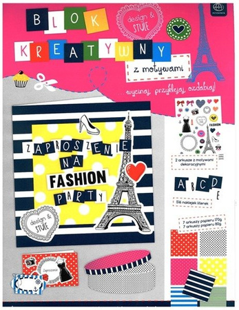 Papier do scrapbookingu jednostronny A4 STRIPES & DOTS zestaw (blok kreatywny) INTERDRUK