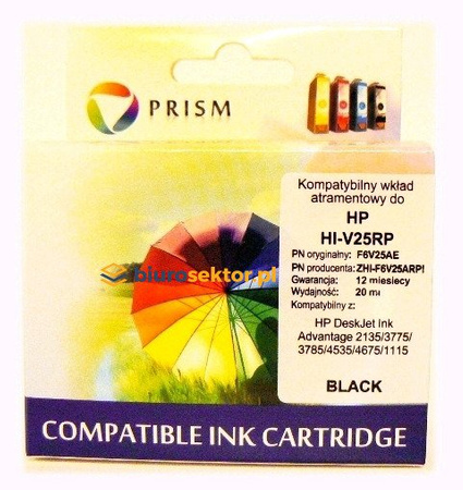 Tusz do HP HI-V25RP (F6V25AE) czarny PRISM