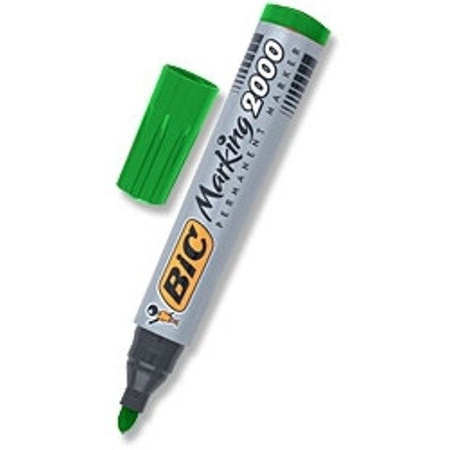 Marker permanentny z okrągłą końcówką zielony BIC