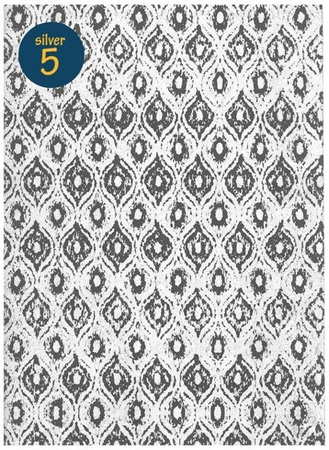 Papier bawełniany ozdobny EFEKT SILVER DELICATE mix wzorów 1 arkusz happy color