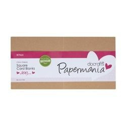 Koperty i bazy do kartek KWADRATOWE RECYCLED KRAFT zestaw 50 szt. Papermania docrafts