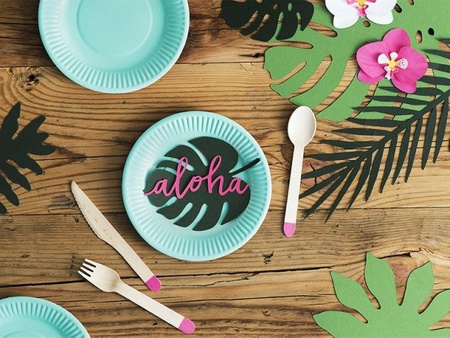 Liście tropikalne wycinanka z papieru ZIELONE 6 szt. PartyDeco