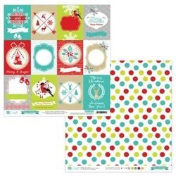 Papier do scrapbookingu dwustronny 30,5 x 30,5 cm XMAS BOUTIQUE 07 dpCraft