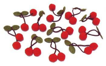 Pompony WIŚNIE 10 szt. Craft with Fun