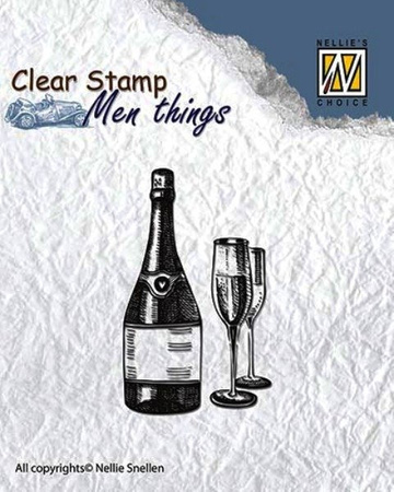 Stempel silikonowy SZAMPAN Z KIELISZKAMI WINE Nellie`s Choice