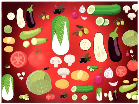 Wycinanka A4 samoprzylepna OWOCE I WARZYWA CORMORAN