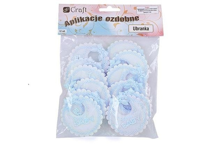 Aplikacja 5,5 cm ŚLINIACZEK BABY NIEBIESKI dpCraft