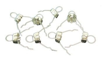 Zawieszki (haczyki) do bombek 1,2 cm 8 szt. SREBRNE Arpex