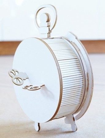 Tekturki wycinanki z tektury 3D BUDZIK do exploding boxa