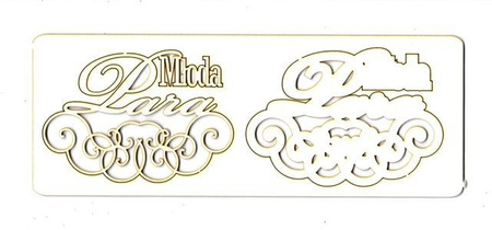 Tekturki wycinanki z tektury 2D ŚLUB NAPIS MŁODA PARA