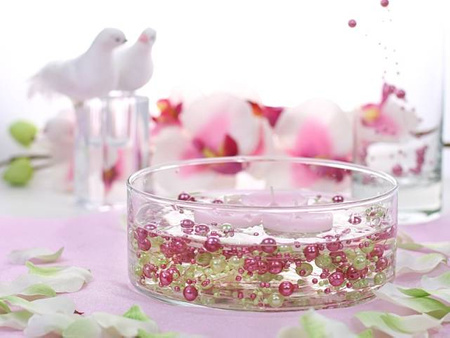 Perły na sznurku JASNOZIELONE 1,30 m PartyDeco