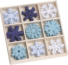 Ozdoby filcowe ŚNIEŻYNKI 45 szt. KNORR prandell