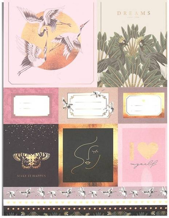 Papier do scrapbookingu jednostronny A4 SATIN GOLD zestaw (blok kreatywny) INTERDRUK