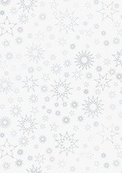 Papier do scrapbookingu transparentny (kalka ozdobna) B2 50 x 70 cm GWIAZDY SREBRNE Heyda