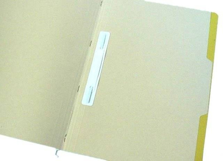 Skoroszyt zawieszany A4 do akt osobowych z okienkiem POMARAŃCZOWY Spiral OPTIMAL - trójdzielny A, B, C