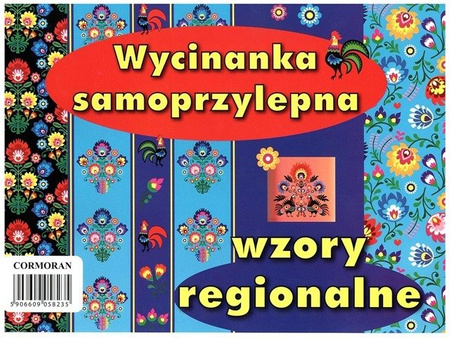 Wycinanka A4 samoprzylepna WIELKANOC WZORY REGIONALNE ŁOWICKIE FOLK CORMORAN