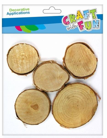Plastry dekoracyjnego drewna 3-5 szt. 40 g Craft with Fun