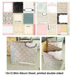 Papier do scrapbookingu dwustronny 30,5 x 30,5 cm CLASSIC ELEGANCE ACCORDION ALBUM SHEET Melissa Frances