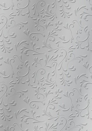 Papier do scrapbookingu jednostronny wytłoczony B2 50 x 70 cm ROMA SREBRNY Heyda