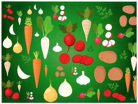 Wycinanka A4 samoprzylepna OWOCE I WARZYWA CORMORAN