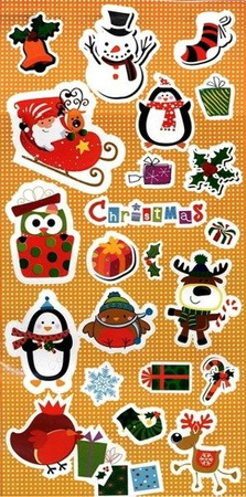 Naklejki brokatowe i holograficzne BOŻE NARODZENIE 46 szt. Arpex