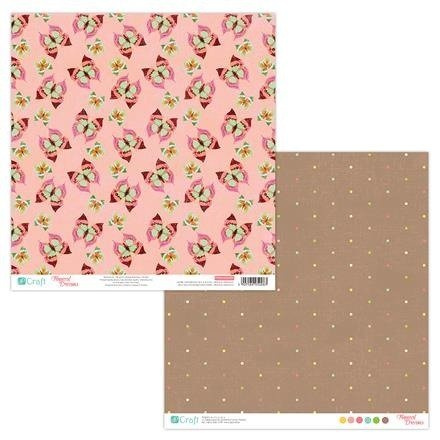 Papier do scrapbookingu dwustronny 30,5 x 30,5 cm TROPICAL DREAMS 01 dpCraft