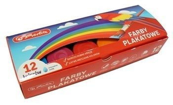 Farby plakatowe 12 kolorów x 20 ml Herlitz