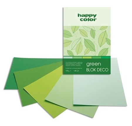 Blok Deco Green A5 TONACJA ZIELONA happy color