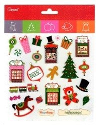 Naklejki wypukłe i brokatowe 148 szt. Arpex