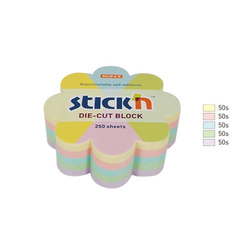 Karteczki samoprzylepne 67 x 67 mm KWIATEK PASTEL 250 szt. Stick'n