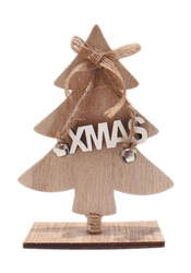 Choinka z drewna z dzwoneczkami XMAS 15 cm Arpex