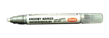 Marker kredowy suchościeralny 4,5 mm SREBRNY TOMA