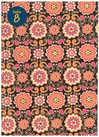 Papier bawełniany ozdobny INDIA mix wzorów 1 arkusz happy color
