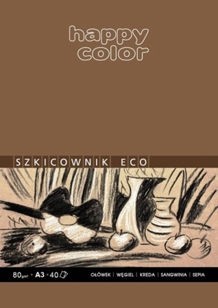 Papier szkicowy ECO A3 blok 40 kartek happy color